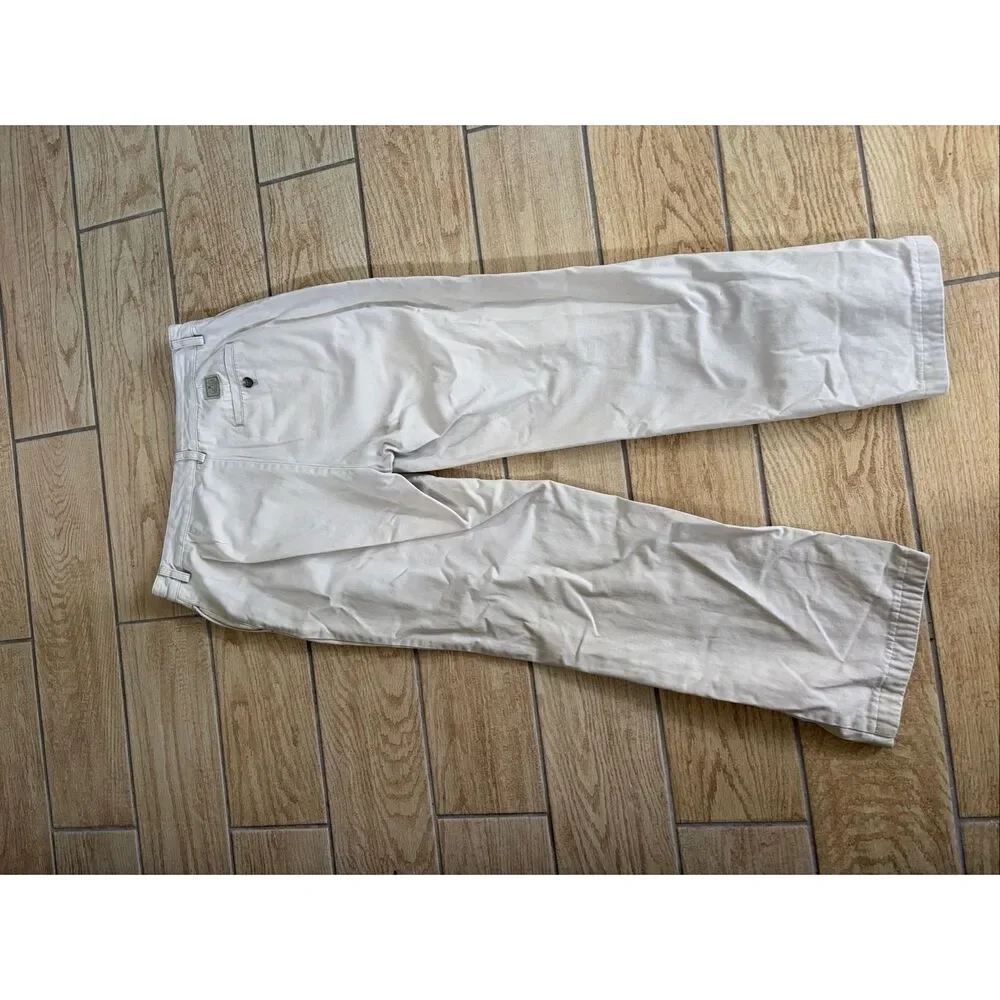 Lauren Ralph Lauren Cream Cotton Slacks Career Business Casual Pants Size 8